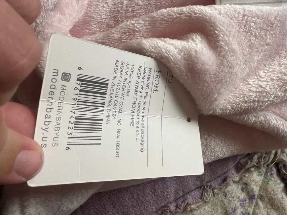 Modern Baby Pink Elephant Robe And Socks Baby Flawed